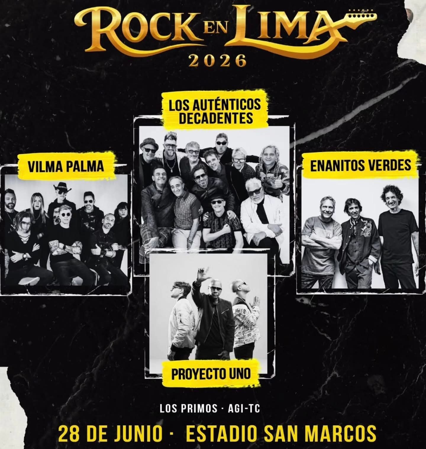Rock en Lima 2026”, evento que se realizará el 28 de Junio en el Estadio San Marcos